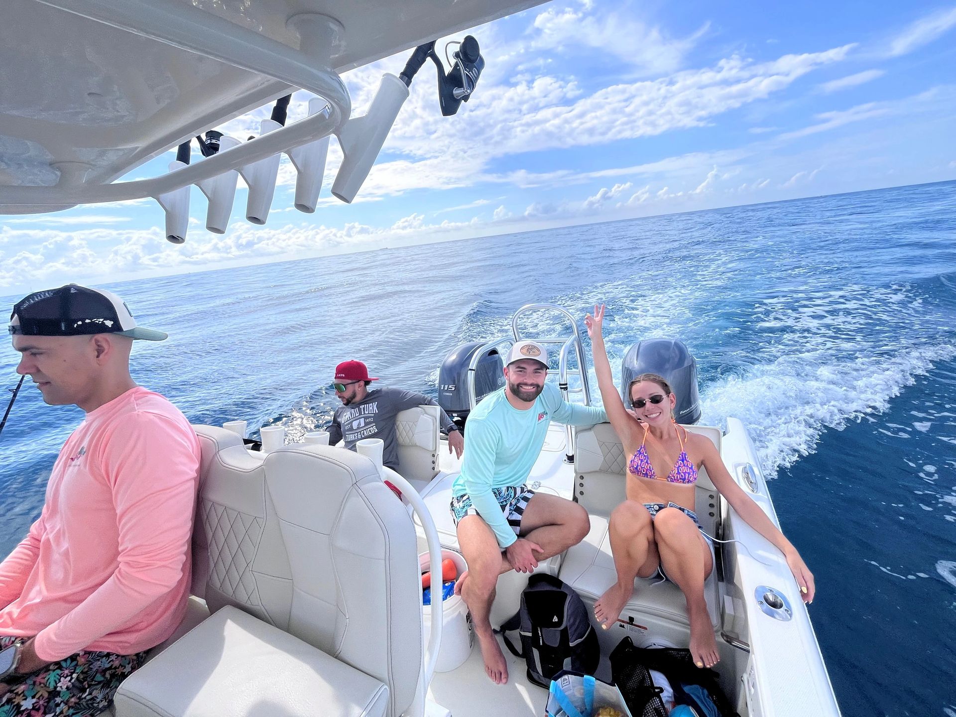 Guest enjoying a sunny day on Lulu Boat Charter
